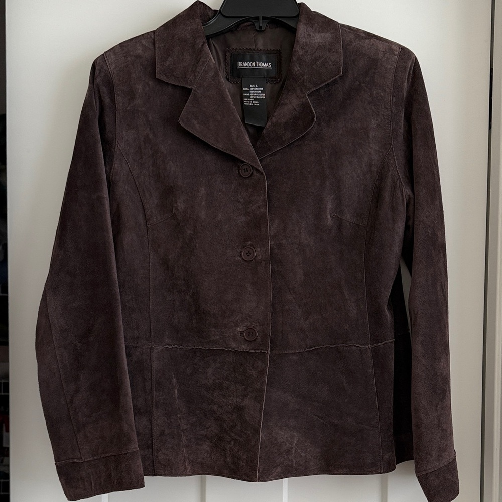 Brandon Thomas Brown Suede Jacket